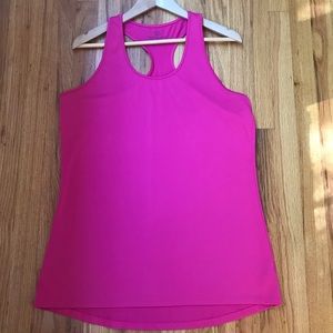 Pink athletic tank top